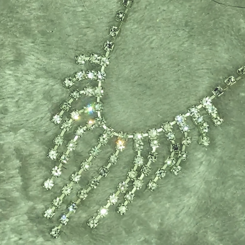 Princess Style Dimond Dangly Necklace